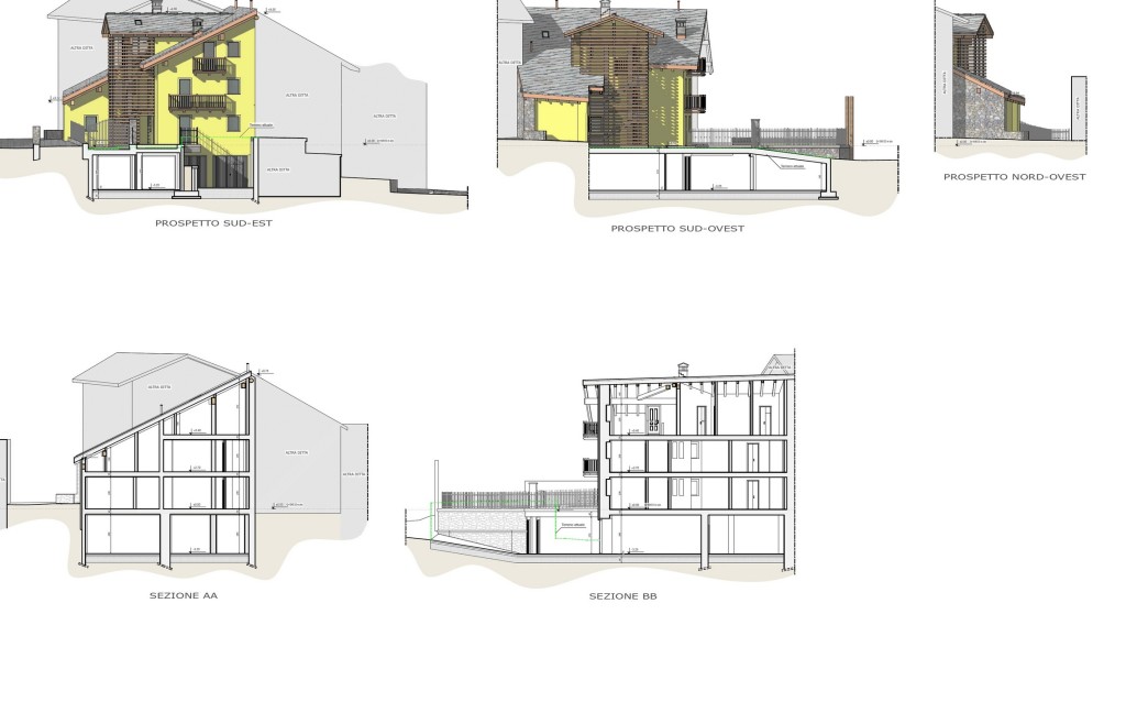 Aosta - Ristrutturazione edificio residenziale - Elaborato progettuale