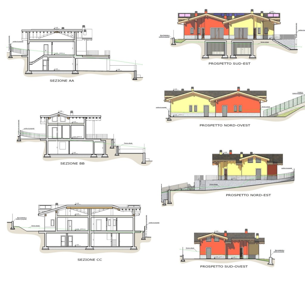 Aosta - Nuovo complesso edifici residenziali - Elaborato progettuale